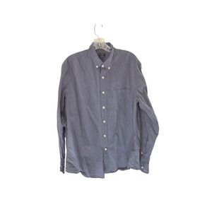 J.Crew Classic Fit flex Washed Casual Button Down Shirt Men's Navy Large